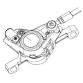 RED AXS HRD Hydraulic Disc Brake Caliper Assembly